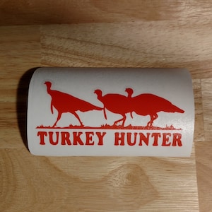 Turkey Hunter Wild Turkey  Turkey Hunting Vinyl Decal 22 colors and 10 sizes Sticker Truck Boat Phone Laptop Decal Window Sticker Decal