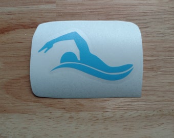 Swimming Swim Team Swim Vinyl Decal 22 colors 11 sizes to choose Sticker Car Truck Phone Laptop Tumbler Window Sticker