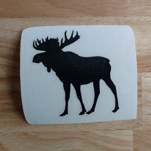 Moose Hunting Moose Vinyl Decal 22 colors and 11 sizes to choose Sticker Truck Boat Phone Laptop Decal Window Sticker Kayak Decal
