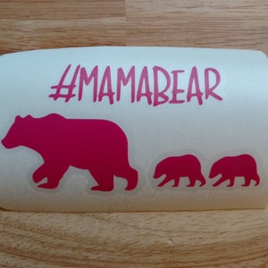 Mamabear  #Mamabear with baby bears Vinyl Decal 22 colors and 10 sizes Sticker Car Truck Boat Phone Laptop Decal Window Sticker Kayak Decal