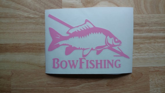 Bow Fishing Carp Fishing Vinyl Fishing Decal Sticker 22 colors 9 sizes to  choose Boat Decal Tournament Fishing Kayak Decal