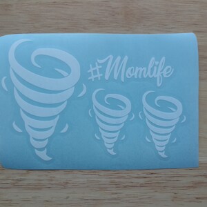 Mom Life #momlife little tornados Vinyl Decal 22 colors and 8 sizes  Sticker Car Truck Boat Phone Laptop Decal Window Sticker Kayak Decal
