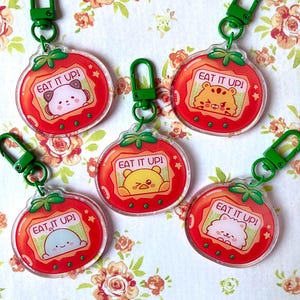 LSF Tomato Digi Pet 2" Star Holographic Clear Charm