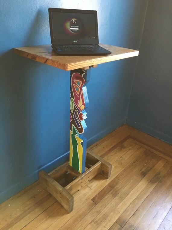 Stand Up Desk Art Wooden Functional Two Sided Artwork Etsy
