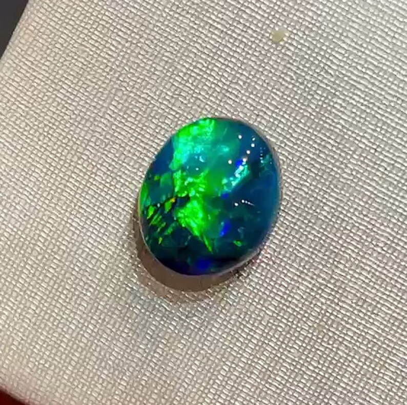 Earth Impression Stunning Bright Blue Green Gold Australian Black Opal