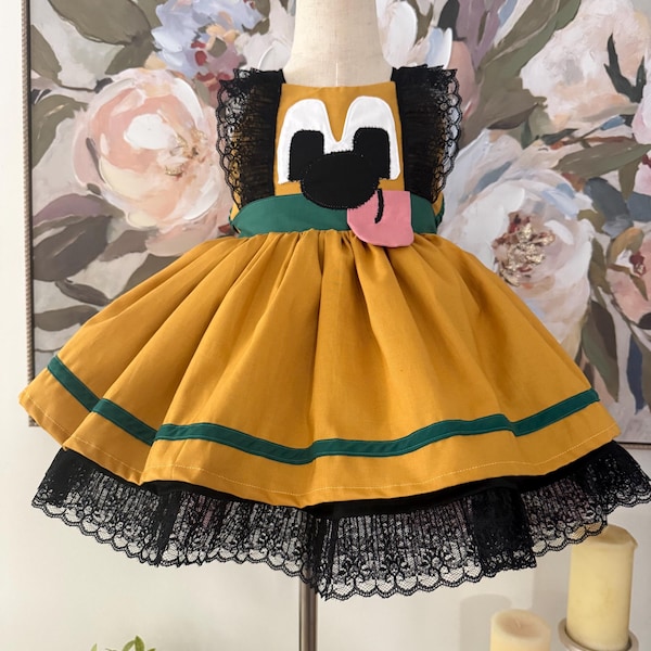 Pluto Disney handmade girl dress (Vintage Length)