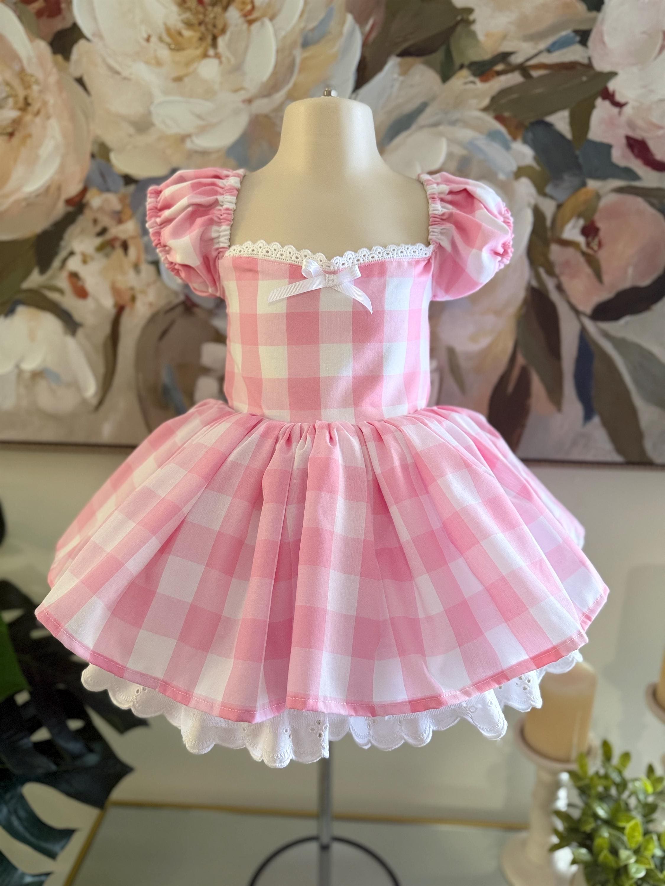 pink and grey plaid dress Adeline Dress main image 1
