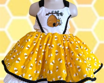 Bee (Abejita chiquitita) handmade puffy dress