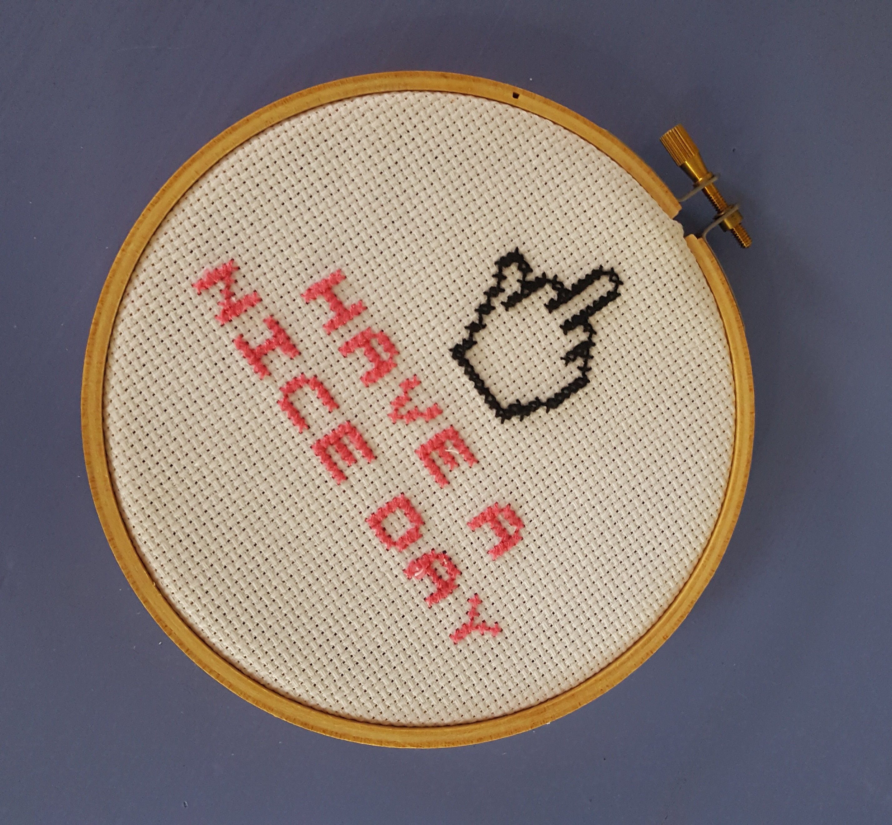 Have a Nice Day Cross Stitch, Middle Finger Cross Stitch, Funny Cross