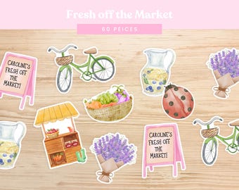 Farmers Market Confetti: Rustic Bridal Shower Decor (60 Pieces)