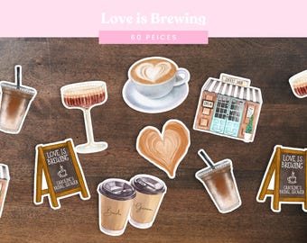 Love is Brewing Confetti: Coffee Bridal Shower Decor (60 Pieces)