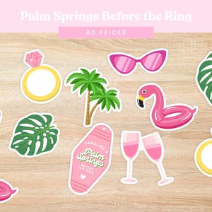 Palm Springs Before the Ring Confetti | Dekoracje na wieczór panieński | Tropikalny wieczór panieński | Niestandardowe dekoracje o tematyce pustynnej (60 sztuk)
