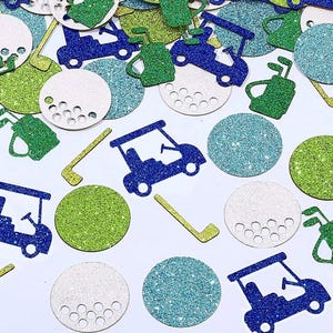 Confeti de golf: 200 piezas de decoración de mesa brillante para celebrar un hoyo en uno. Perfecto para la decoración de fiestas de golf