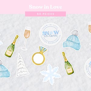 Schnee in Liebe Konfetti | Winter Junggesellinnenabschied oder Brautdusche Dekorationen | Personalisierte Option verfügbar (60 Stück)