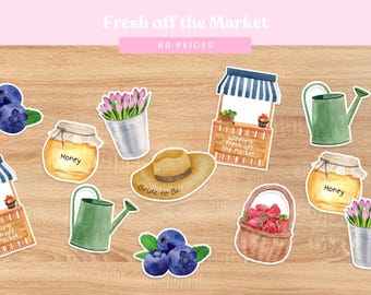 Fresh off the Market Confetti | Farmers Market Party Decor | Customizable Fruit and Veggie Theme (60 Pieces)