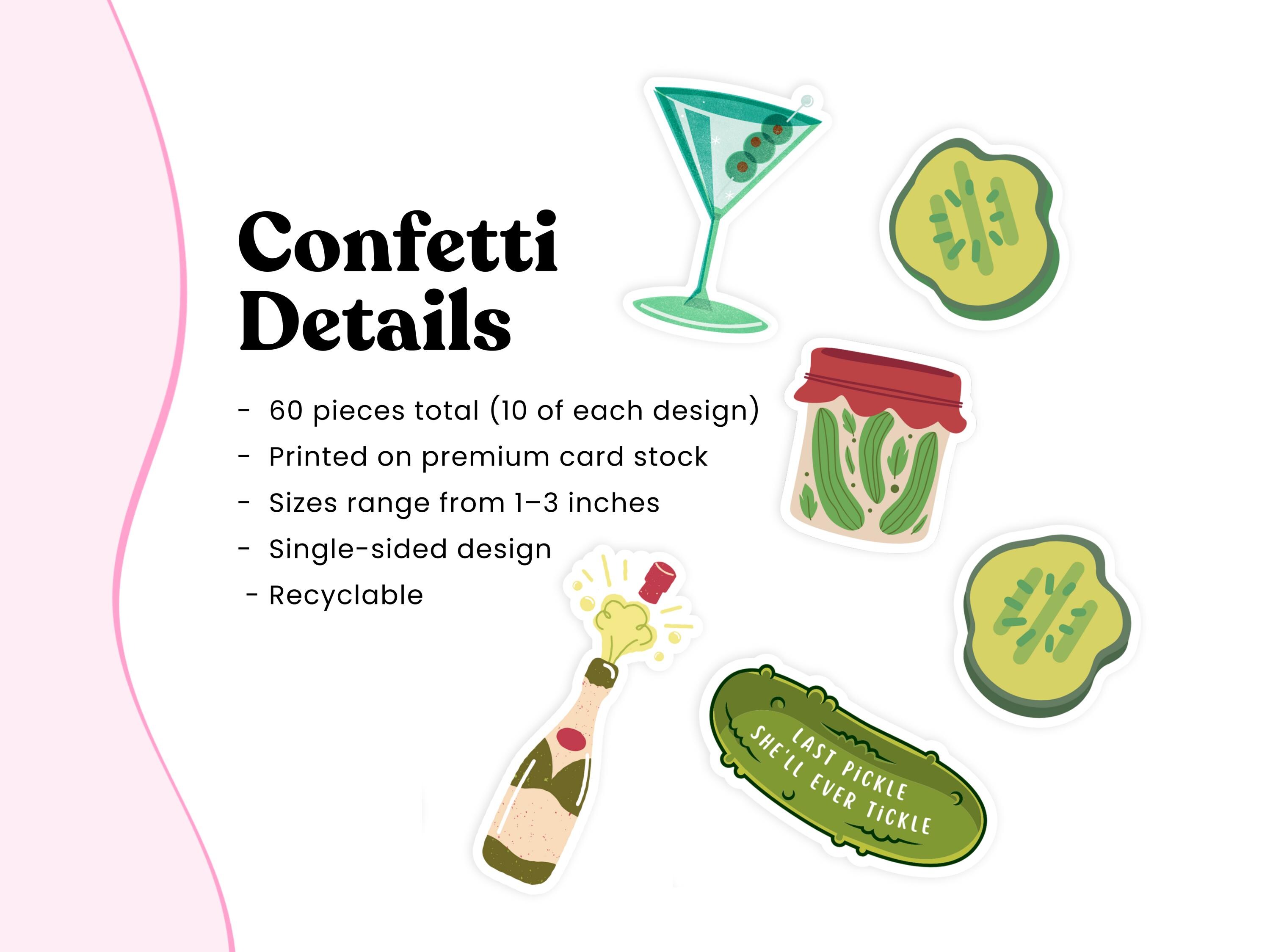 Martini Cocktail-Konfetti 190 Stück – Grünes Konfetti Für Junggesellinnenabschiede, Cocktailpartys & Brautfeiern