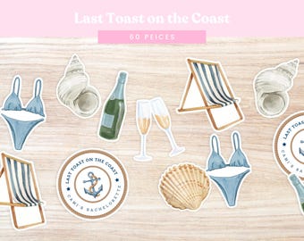 Coastal Bachelorette Confetti: Beach Party Decor (60 Pieces)