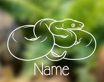 Calcomanía personalizable de pitón bola leucística