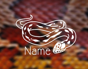 King Snake / Colubrid Custom Name Decal