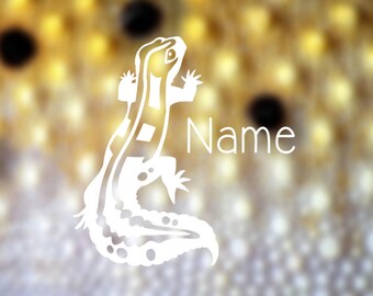 Customizable African Fat Tail / Leopard Gecko Name Decal