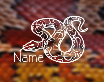 Brazilian Rainbow Boa Custom Name Decal