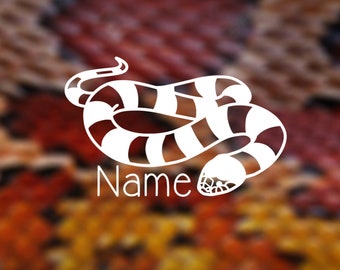 Kingsnake / Colubrid Custom Name Decal