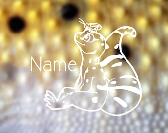 Leopard Gecko Custom Name Decal