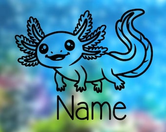 Axolotl Name Aufkleber