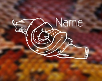 Green Tree Python Name Aufkleber