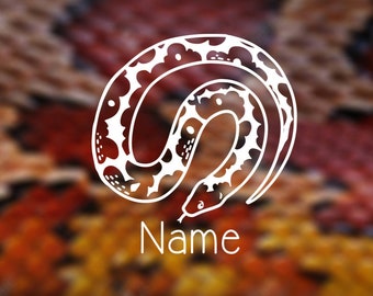 Kenyan Sand Boa Custom Name Decal