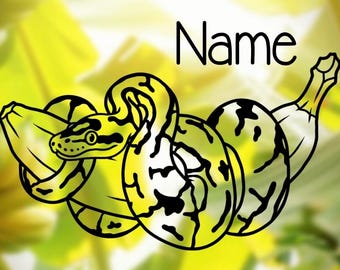 Banana Ball Python Customizable Decal