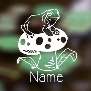 White&#39;s Tree Frog / Dumpy Frog Custom Name Decal