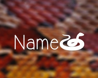 Snake Custom Name Decal
