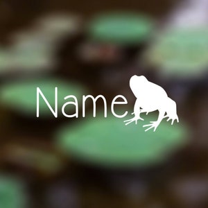 Frog Custom Name Decal