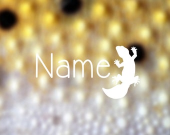 Leopard Gecko Custom Name Decal