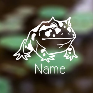 Horned Frog Custom Name Decal