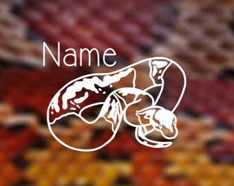 Piebald Ball Python Customizable Decal
