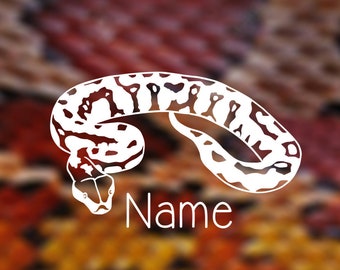 Red Tail Boa Customizable Name Decal