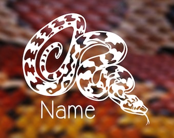 Jungle Teppich Python Individueller Namensaufkleber