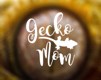 Crested Gecko Mom Vinyl Decal