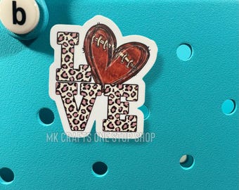 Football Love Bag Charm - Bag Buttons - Bag Accessories - Tote Charm