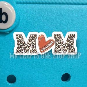 Football Mom Bogg Bag Charm - Bogg Bag Buttons - Bogg Bag Accessories - Tote Charm