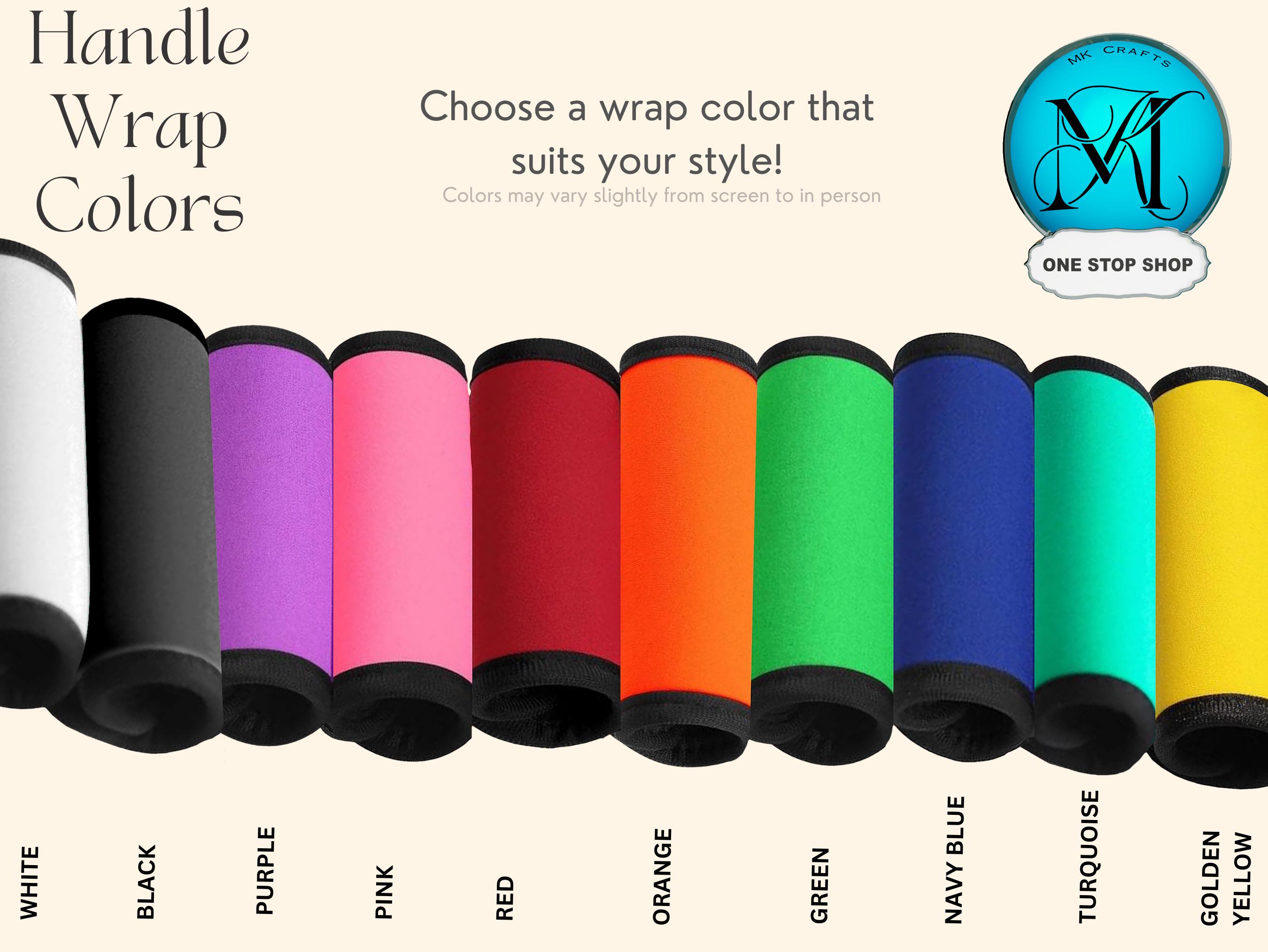 Personalized Bogg Bag Handle Wrap - Luggage Band - Neoprene Handle Holder - Custom Tag - Embroidered Name or Text - Font and Color Choice