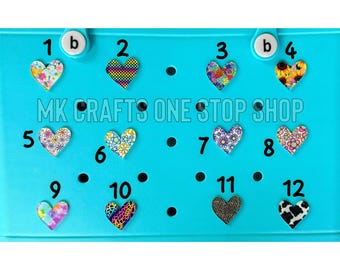 UV Printed Acrylic Heart Bag Charm – Bogg Bag Accessory (1.5")