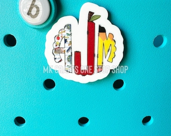 Teacher monogram Bogg Bag Charm - Bogg Bag Buttons - Bogg Bag Accessories - Tote Charm