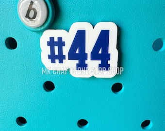 Sports Number Bogg Bag Charm - Tote Bag Accessory