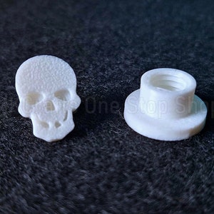 Skull Shaped Bogg Bag Charm Backers - Twist Fit - Screw Fit - Bogg Bag Hardware - Bogg Bag Accessories - Bogg Bits - Halloween - Spooky