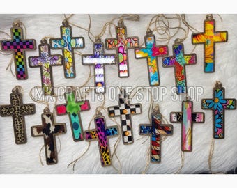 Cross Car Charm ,  Rearview Mirror Hanger ,  Faith Car Accessory , Gift For Her