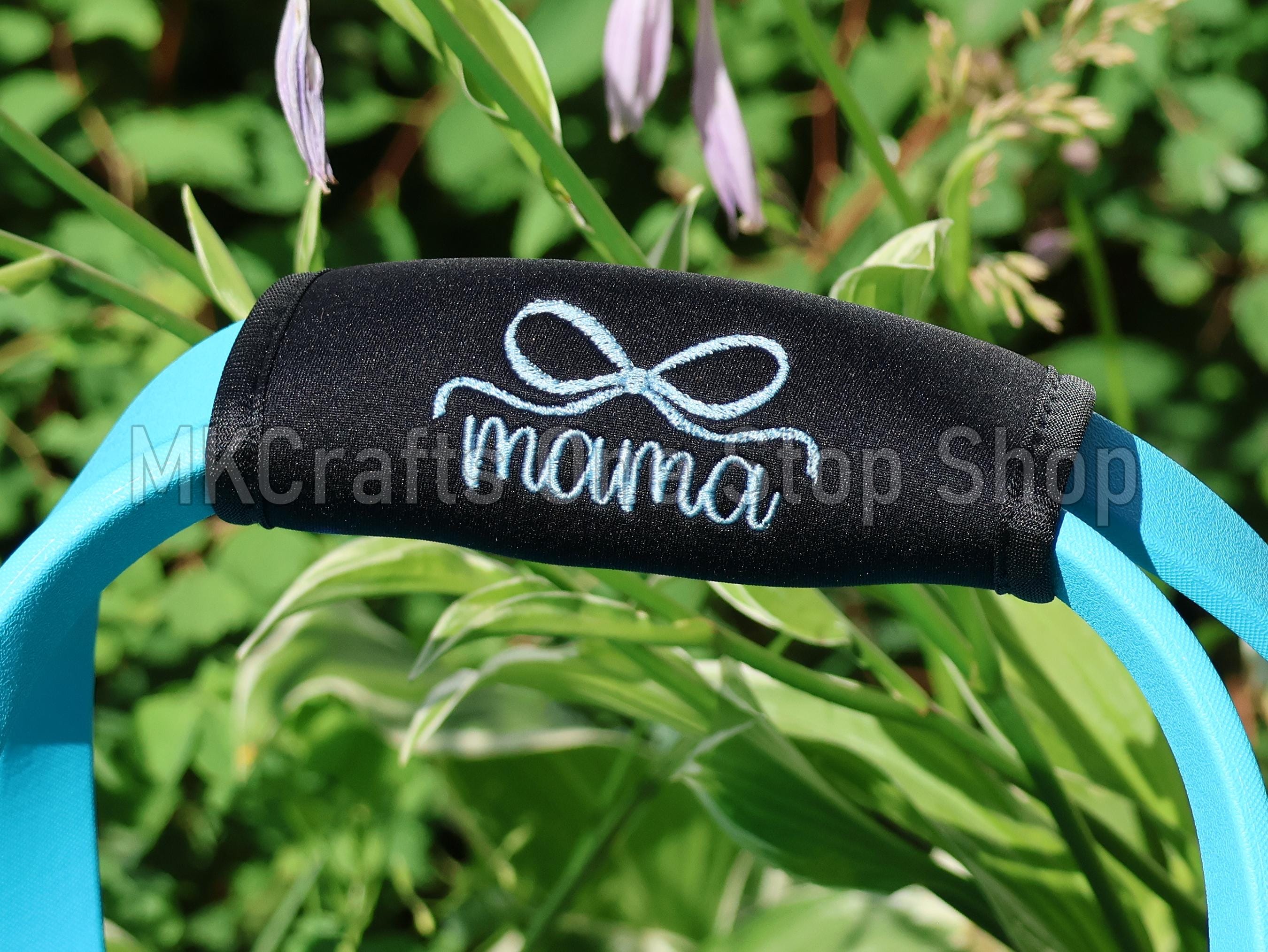 Personalized Bogg Bag Handle Wrap - Luggage Band - Neoprene Handle Holder - Custom Tag - Embroidered Name or Text - Font and Color Choice