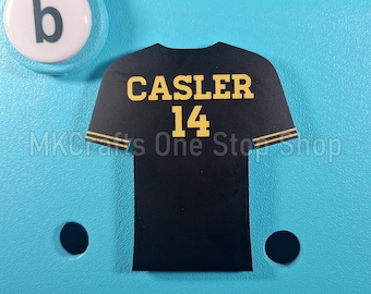 Personalized Sports Jersey Bag Charm – Custom Name, Number, Colors (Waterproof)